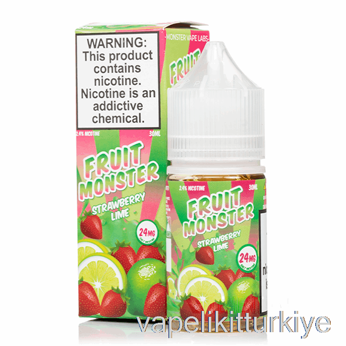 Vape Türkiye çilekli Limon - Meyve Canavarı Tuzları - 30ml 48mg